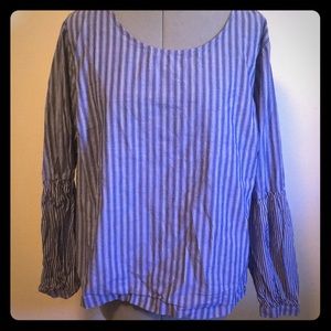*Lowest Price* Blue & White Striped Blouse